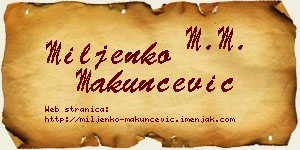 Miljenko Makunčević vizit kartica